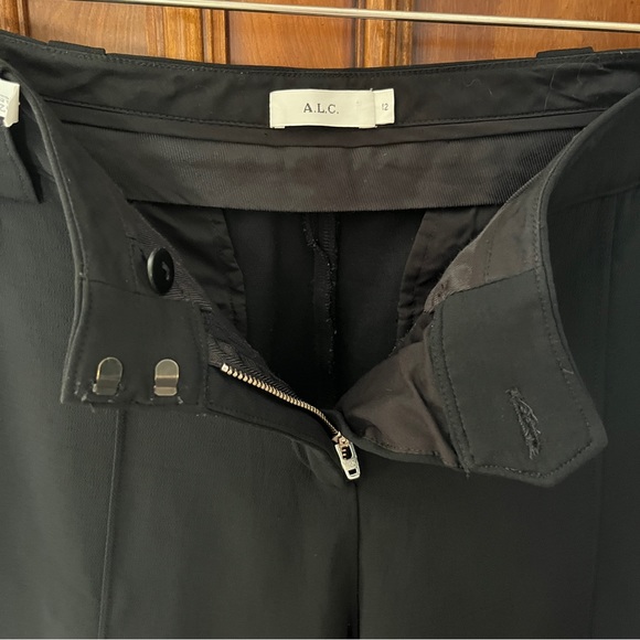 ALC Black Wool Blend Cropped Pants, size 12 - Picture 4 of 10